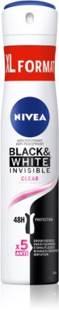 Nivea Black & White Invisible  Clear antiperspirant u spreju za žene