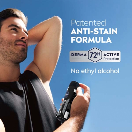 NIVEA MEN Black & White Invisible Original Antiperspirant Spray economy pack