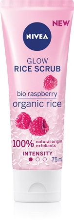 NIVEA Rice Scrub Raspberry kirkastava kuorinta herkälle iholle