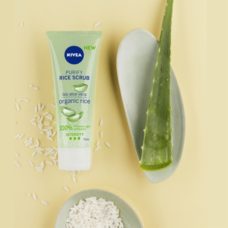 NIVEA Rice Scrub Aloe Vera oczyszczający peeling do twarzy