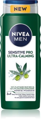 Nivea Men Sensitive Pro Ultra Calming gel de ducha para cara, cuerpo y cabello