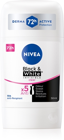 STICK NIVEA BLACK WHITE INVISIBLE CLEAR