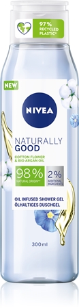 NIVEA Naturally Good Cotton Flower sprchový gél