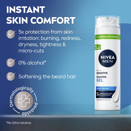 NIVEA MEN Sensitive gel na holení pro citlivou pleť pro muže