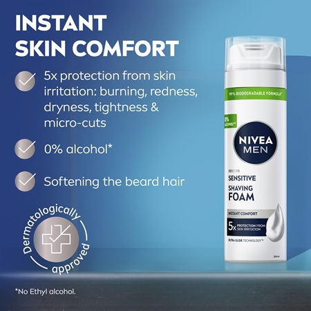 NIVEA MEN Sensitive shaving foam for men