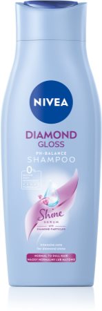 Nivea Diamond Gloss περιποιητικό σαμπουάν για κουρασμένα μαλλιά