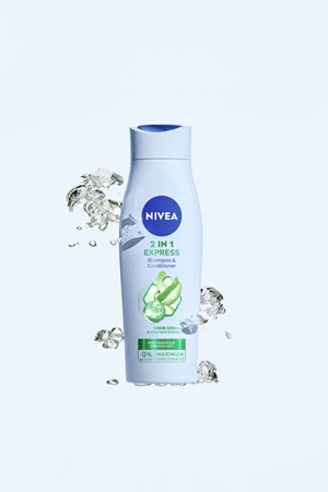 NIVEA 2in1 Care Express Protect & Moisture sampon si balsam 2 in 1