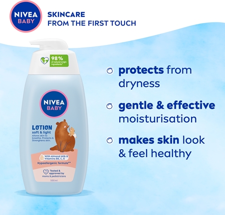 NIVEA BABY хидратиращо мляко за тяло