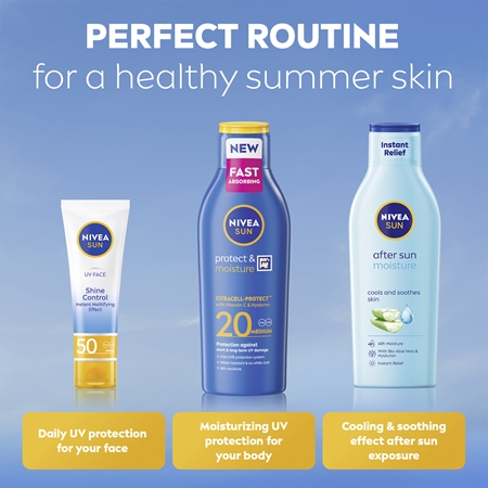 NIVEA SUN Protect & Moisture opalovací mléko SPF 20