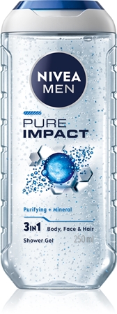 NIVEA MEN Pure Impact suihkugeeli miehille
