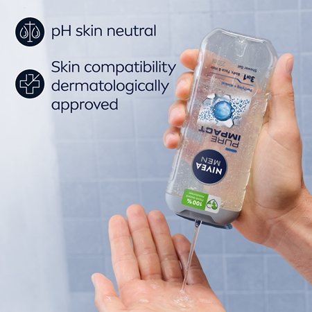 NIVEA MEN Pure Impact suihkugeeli miehille