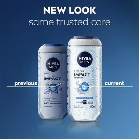 NIVEA MEN Fresh Impact kūno prausiklis vyrams