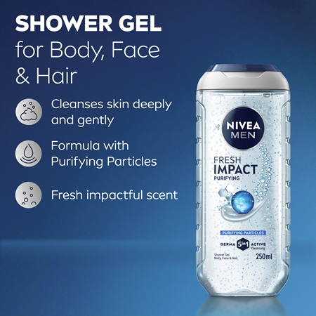 NIVEA MEN Pure Impact Brusegel til mænd