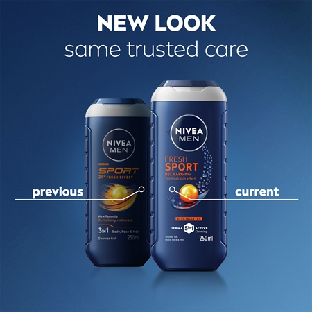 NIVEA MEN Fresh Sport gel de duche com minerais
