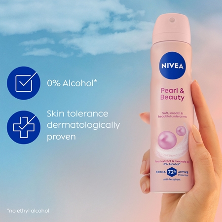 NIVEA Pearl & Beauty Antiperspirant in a spray