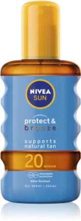 Lam Gymnastiek Bijzettafeltje Nivea Sun Protect & Bronze Dry Sun Oil SPF 20 | notino.ie