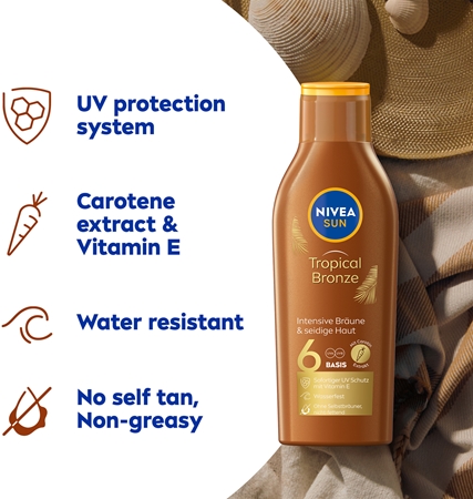 NIVEA SUN Tropical Bronze молочко для засмаги SPF 6