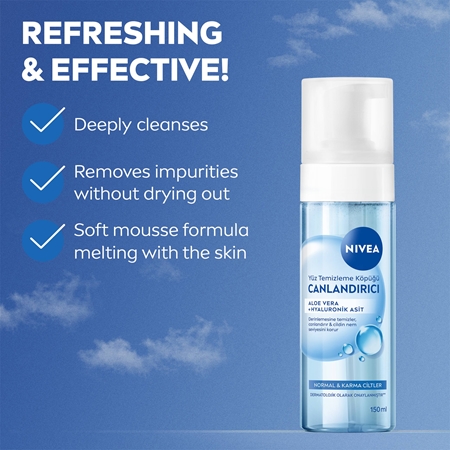 NIVEA Refreshing Foaming Face Wash for normal and combination skin