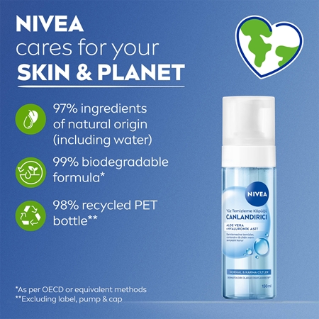 NIVEA Refreshing Foaming Face Wash for normal and combination skin