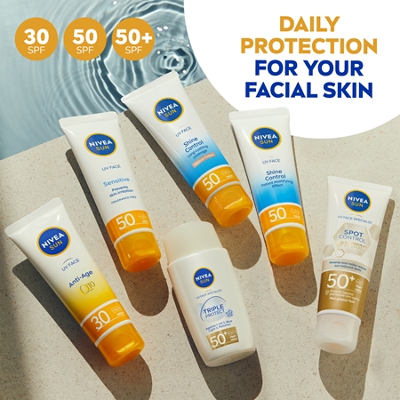 NIVEA SUN Sensitive Schützende Gesichtscreme für empfindliche Haut