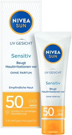 NIVEA SUN Sensitive Schützende Gesichtscreme für empfindliche Haut