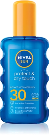 NIVEA SUN Protect & Dry Touch láthatatlan napozó spray SPF 30