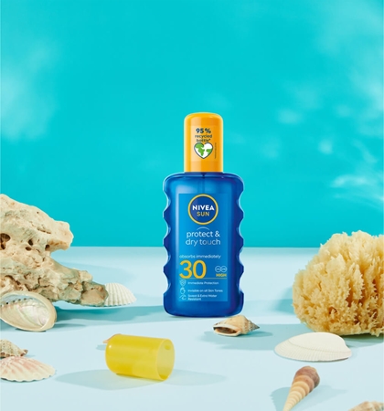 NIVEA SUN Protect & Dry Touch láthatatlan napozó spray SPF 30