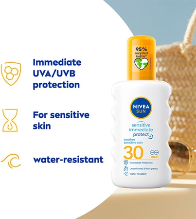 NIVEA SUN Protect & Sensitive spray solaire protecteur SPF 30