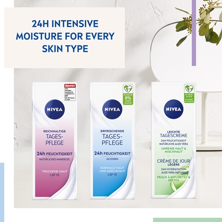 NIVEA Refreshing hydratisierende Tagescreme SPF 15