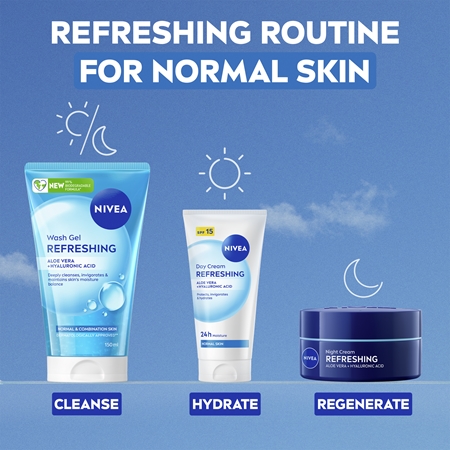 NIVEA Refreshing hydratačný denný krém SPF 15