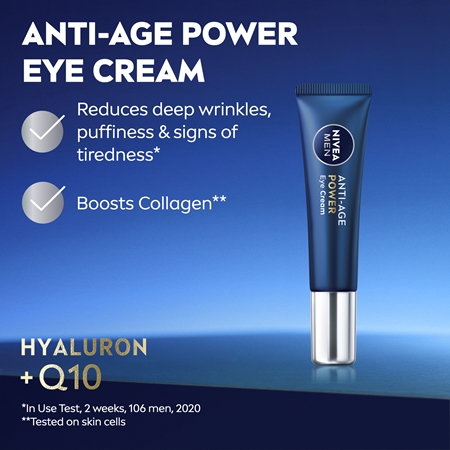 NIVEA MEN Hyaluron očný krém proti opuchom a vráskam pre mužov