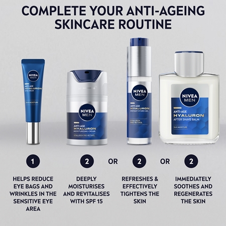 NIVEA MEN Hyaluron turvotusta ja ryppyjä vähentävä silmänympärysvoide miehille