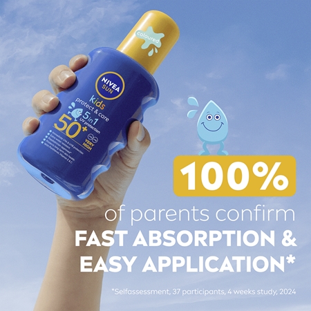 NIVEA SUN Kids dětský barevný sprej na opalování SPF 50+
