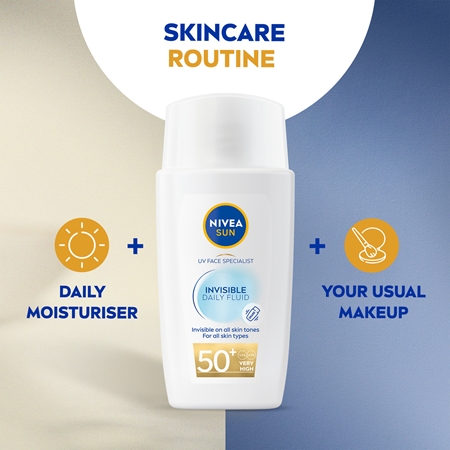 NIVEA SUN Invisible Daily Fluid lehký ochranný fluid SPF 50+