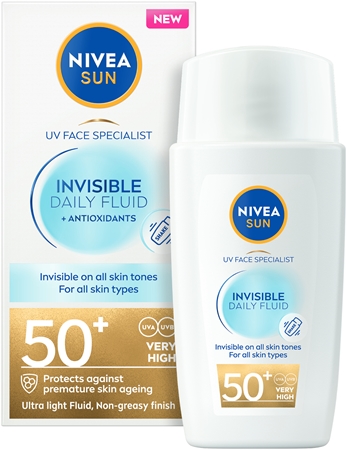 NIVEA SUN Invisible Daily Fluid lehký ochranný fluid SPF 50+