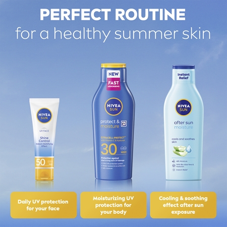 NIVEA SUN Protect & Moisture hydratační mléko na opalování SPF 30