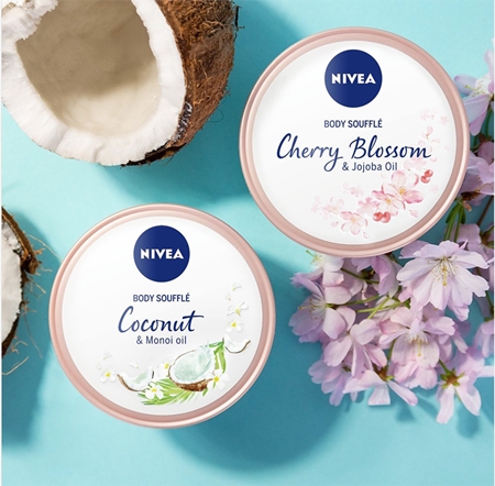 NIVEA Cherry Blossom & Jojoba Oil tělové suflé