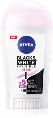 Nivea Invisible Black & White Clear festes Antitranspirant für Damen
