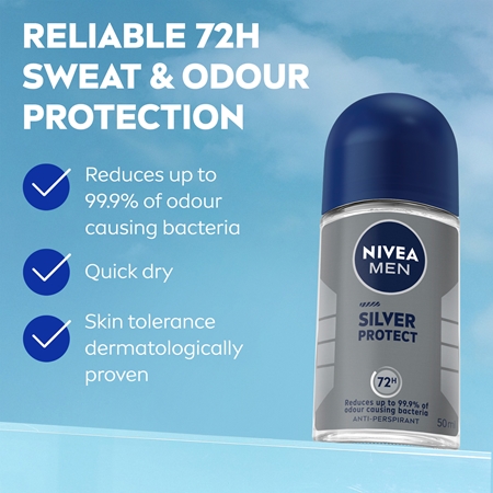 NIVEA MEN Silver Protect antiperspirant roll-on 48h