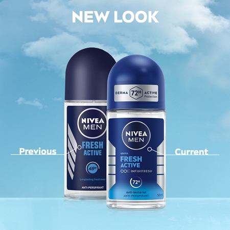 NIVEA MEN Fresh Active Antitranspirant Roller voor Mannen