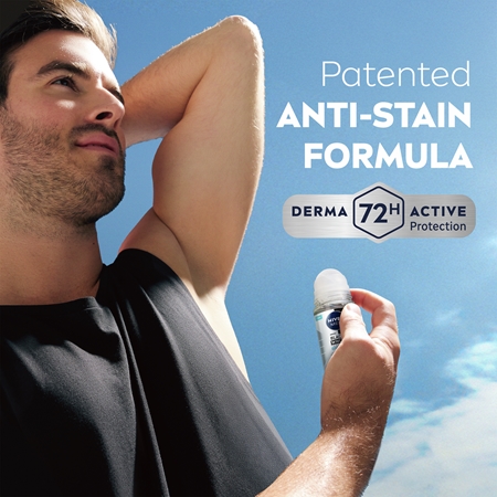 NIVEA MEN Invisible Black & White Fresh roll-on antiperspirant for men