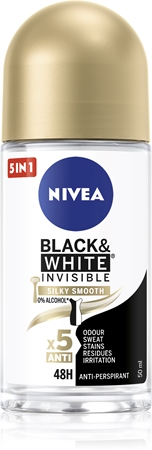Nivea Invisible Black & White Silky Smooth Antitranspirant Deoroller für Damen