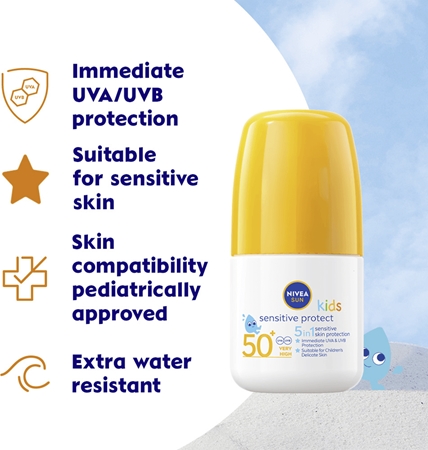 NIVEA SUN Sensitiv детско мляко за тен рол он