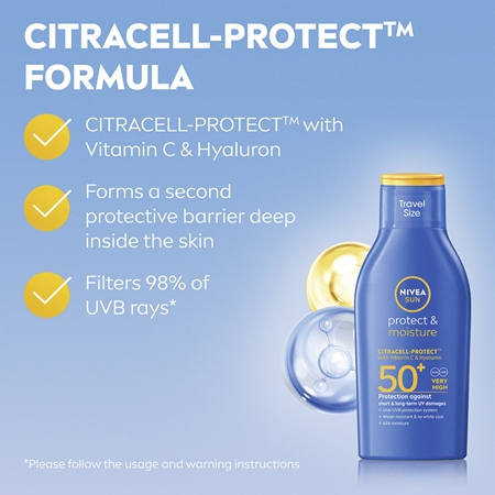 NIVEA SUN Protect & Moisture хидратиращо мляко за тен SPF 50+