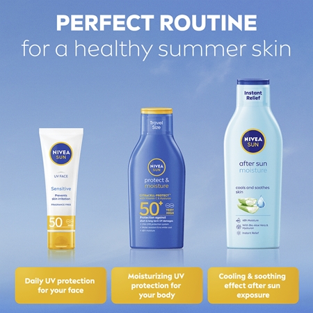 NIVEA SUN Protect & Moisture хидратиращо мляко за тен SPF 50+