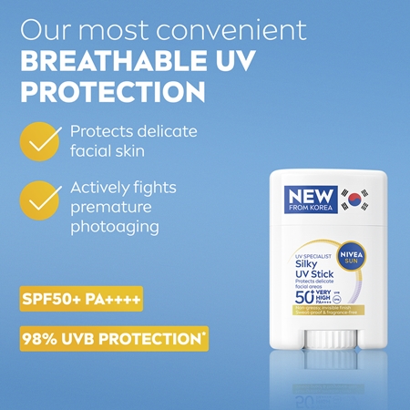 NIVEA SUN Silky UV Stick Stick Sunscreen SPF 50+