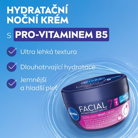 NIVEA Facial Night lehký noční krém 7 v 1
