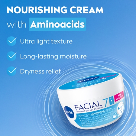 NIVEA Facial Nourishing Light Cream with nourishing and moisturising effect