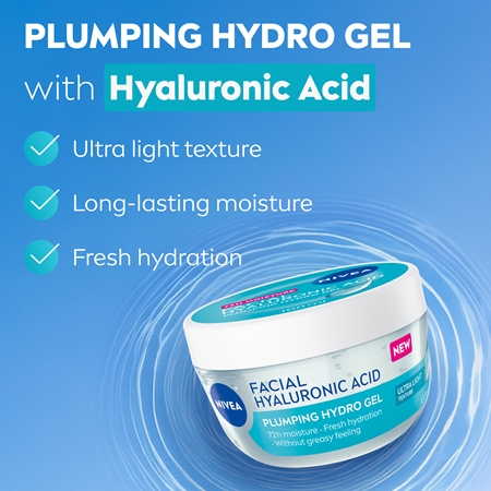 NIVEA Facial Plumping Hydro Gel Hydrating Face Gel with hyaluronic acid