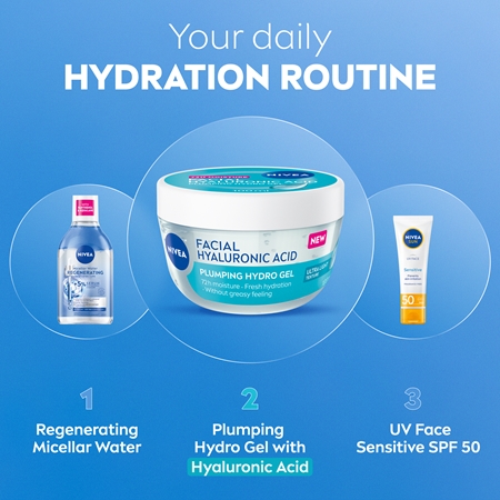 NIVEA Facial Plumping Hydro Gel Hydrating Face Gel with hyaluronic acid